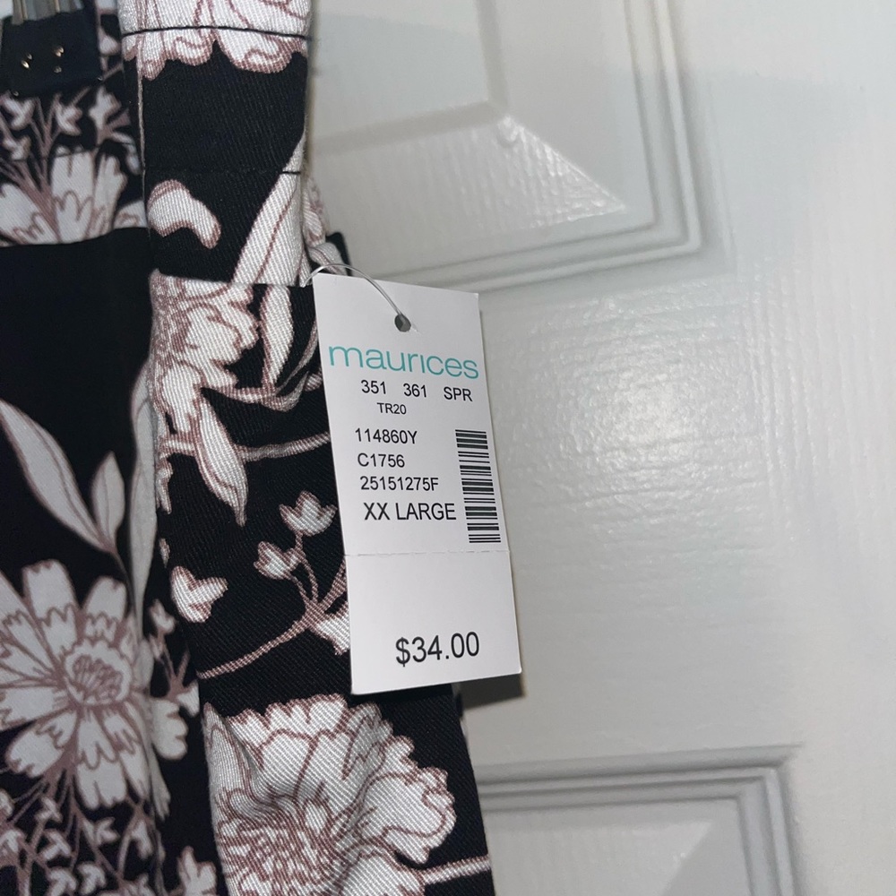 Maurice’s Floral Gaucho Flyaway Pants Sz XXL - Picture 10 of 12